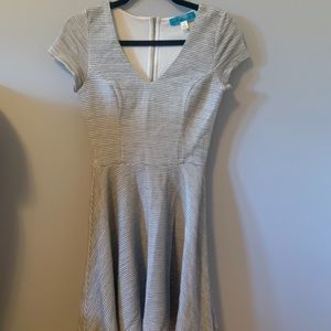 Grey and white dress
